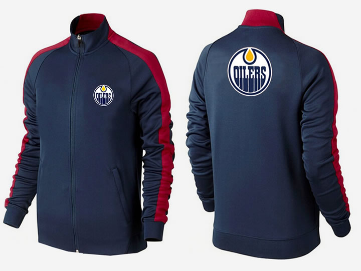 NHL Edmonton Oilers Team Logo 2015 Men Hockey Jacket (19)
