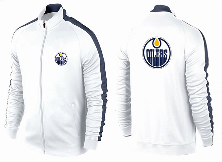 NHL Edmonton Oilers Team Logo 2015 Men Hockey Jacket (2)