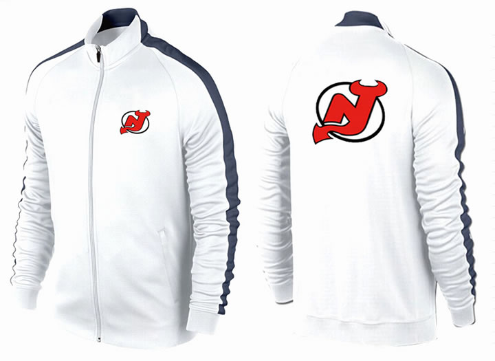 NHL New Jersey Devils Team Logo 2015 Men Hockey Jacket (2)