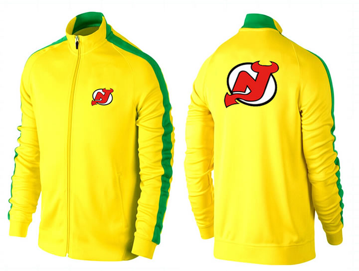 NHL New Jersey Devils Team Logo 2015 Men Hockey Jacket (4)