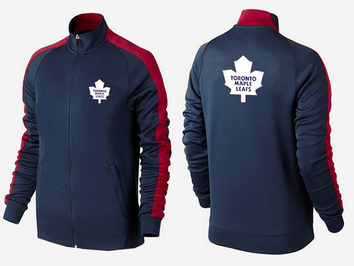 NHL Toronto Maple Leafs Team Logo 2015 Men Hockey Jacket (19)