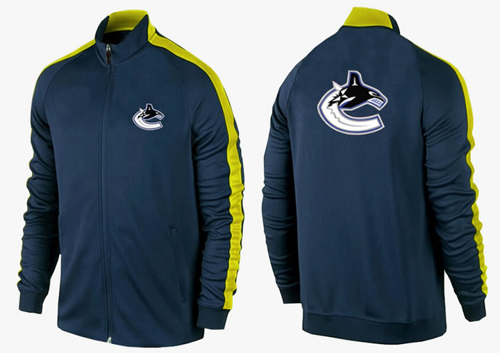 NHL Vancouver Canucks Team Logo 2015 Men Hockey Jacket (15)