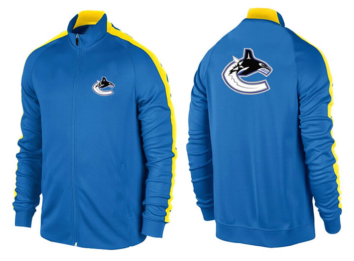 NHL Vancouver Canucks Team Logo 2015 Men Hockey Jacket (17)