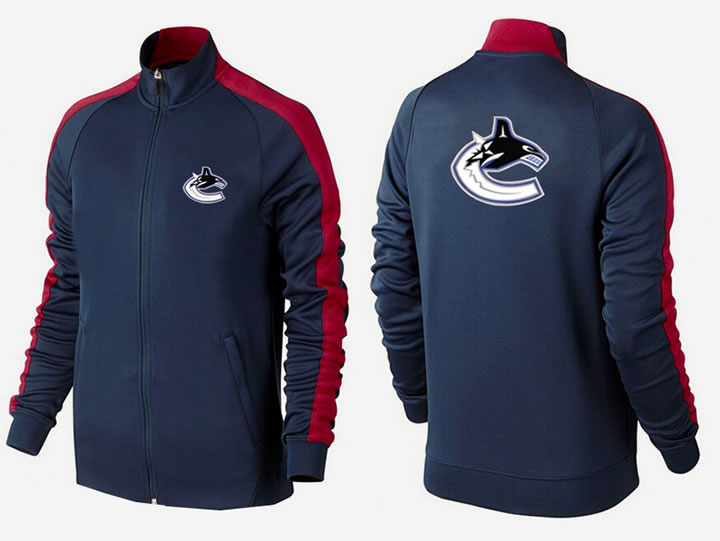 NHL Vancouver Canucks Team Logo 2015 Men Hockey Jacket (19)