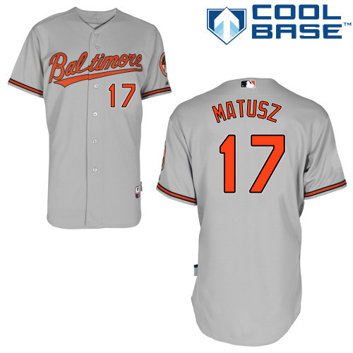 #17 Brian Matusz Gray MLB Jersey-Baltimore Orioles Stitched Cool Base Baseball Jersey