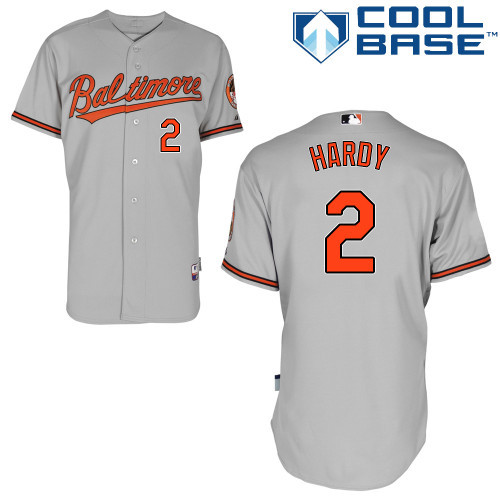 #2 J.J Hardy Gray MLB Jersey-Baltimore Orioles Stitched Cool Base Baseball Jersey