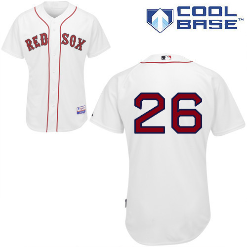 #26 Brock Holt White MLB Jersey-Boston Red Sox Stitched Cool Base Baseball Jersey