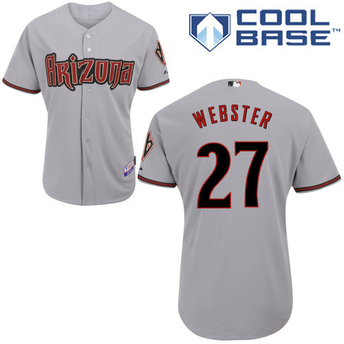 #27 Allen Webster Gray MLB Jersey-Arizona Diamondbacks Stitched Cool Base Baseball Jersey