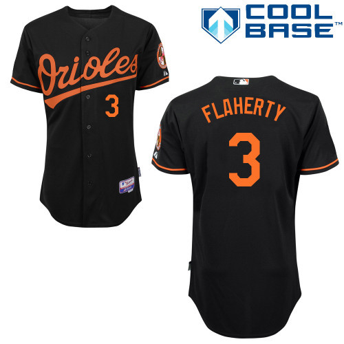#3 Ryan Flaherty Black MLB Jersey-Baltimore Orioles Stitched Cool Base Baseball Jersey