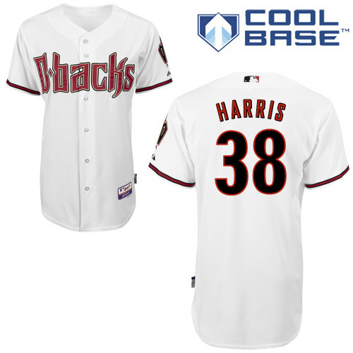 #38 Will Harris White MLB Jersey-Arizona Diamondbacks Stitched Cool Base Baseball Jersey