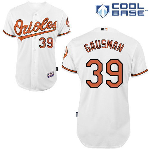 #39 Kevin Gausman White MLB Jersey-Baltimore Orioles Stitched Cool Base Baseball Jersey