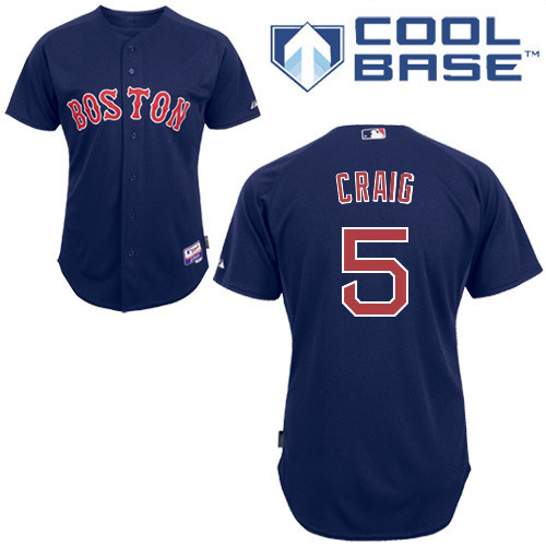 #5 Allen Craig Dark Blue MLB Jersey-Boston Red Sox Stitched Cool Base Baseball Jersey
