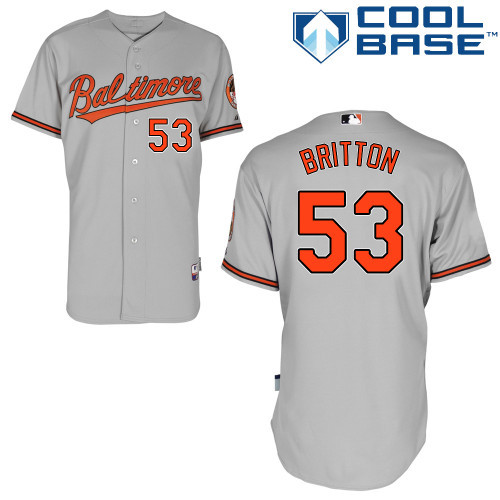 #53 Zach Britton Gray MLB Jersey-Baltimore Orioles Stitched Cool Base Baseball Jersey