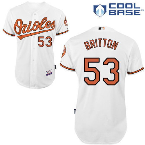 #53 Zach Britton White MLB Jersey-Baltimore Orioles Stitched Cool Base Baseball Jersey