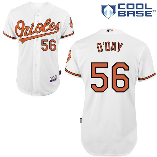 #56 Darren O'day White MLB Jersey-Baltimore Orioles Stitched Cool Base Baseball Jersey