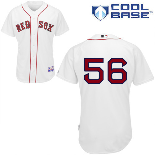 #56 Joe Kelly White MLB Jersey-Boston Red Sox Stitched Cool Base Baseball Jersey