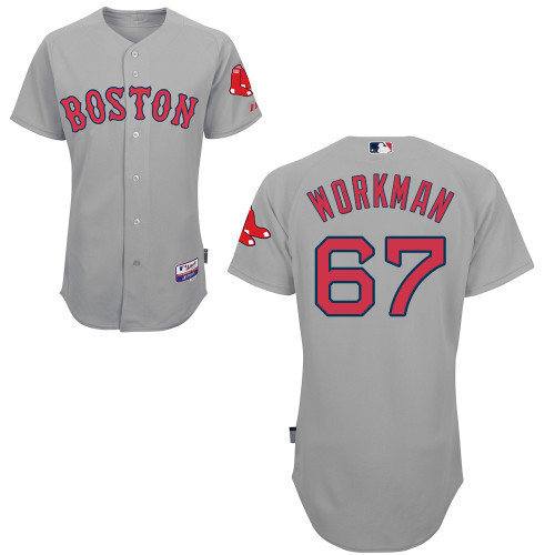 #67 Brandon Workman Gray MLB Jersey-Boston Red Sox Stitched Cool Base Baseball Jersey