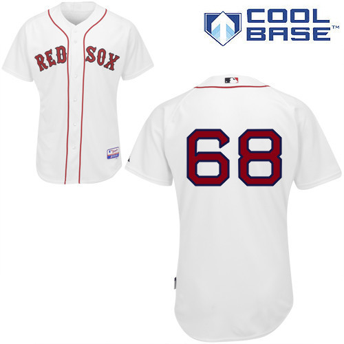 #68 Matt Barnes White MLB Jersey-Boston Red Sox Stitched Cool Base Baseball Jersey