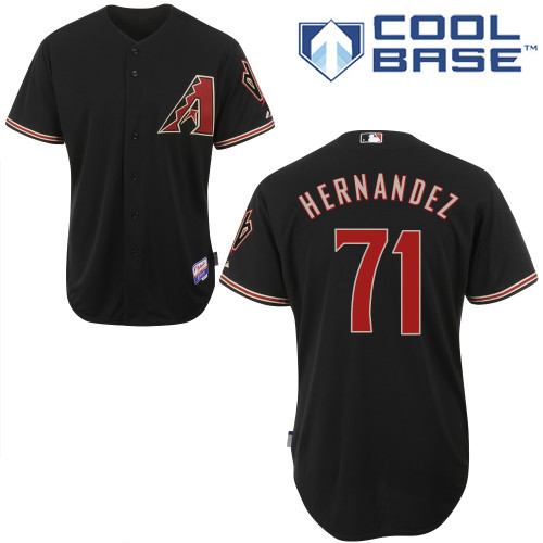 #71 Oscar Hernandez Black MLB Jersey-Arizona Diamondbacks Stitched Cool Base Baseball Jersey