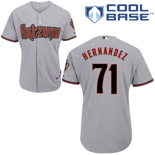 #71 Oscar Hernandez Gray MLB Jersey-Arizona Diamondbacks Stitched Cool Base Baseball Jersey