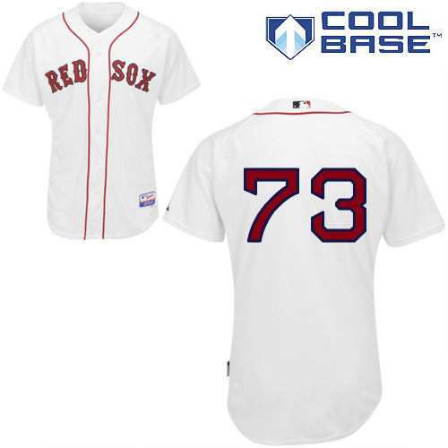 #73 Bryce Brentz White MLB Jersey-Boston Red Sox Stitched Cool Base Baseball Jersey