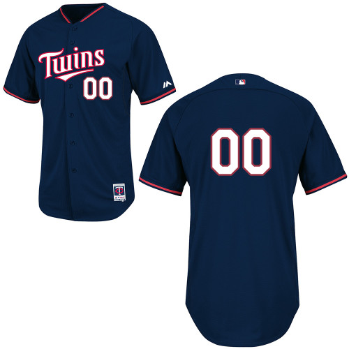 Customized Minnesota Twins MLB Jersey-Men's Stitched 2014 Dark Blue Cool Base BP Baseball Jersey