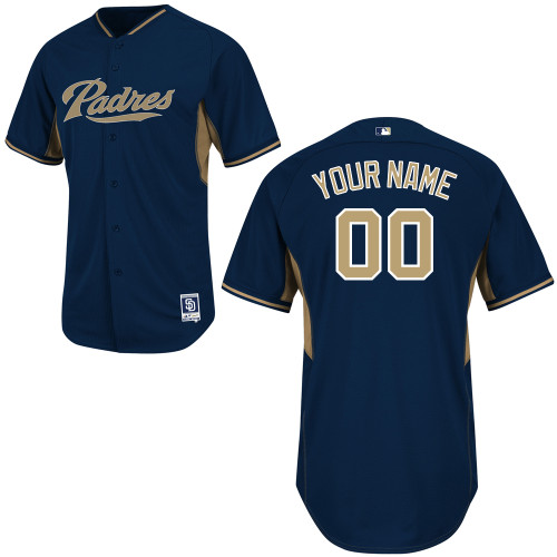 Customized Youth MLB Jersey-San Diego Padres Stitched 2014 Cool Base BP Blue Baseball Jersey