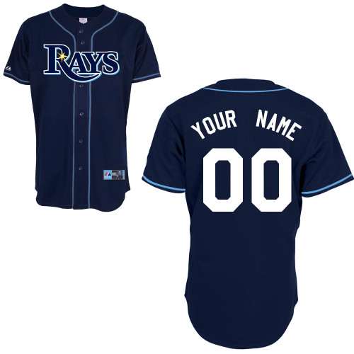 Customized Youth MLB Jersey-Tampa Bay Rays Stitched Alternate Dark Blue Cool Base Baseball Jersey