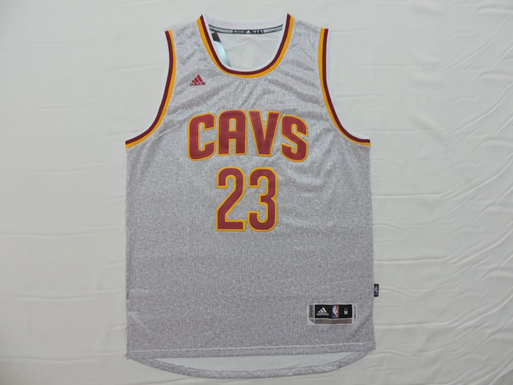 Cleveland Cavaliers #23 LeBron James Gray Fashion Jerseys