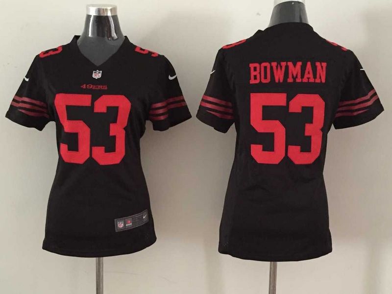 Womens Nike San Francisco 49ers #53 NaVorro Bowman 2015 Black Game Jerseys