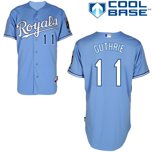 #11 Jeremy Guthrie Light Blue MLB Jersey-Kansas City Royals Stitched Cool Base Baseball Jersey