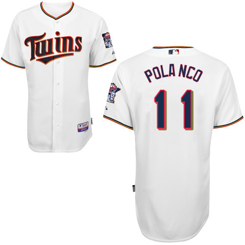 #11 Jorge Polanco White MLB Jersey-Minnesota Twins Stitched Cool Base Baseball Jersey