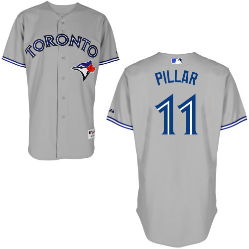 #11 Kevin Pillar Gray MLB Jersey-Toronto Blue Jays Stitched Cool Base Baseball Jersey