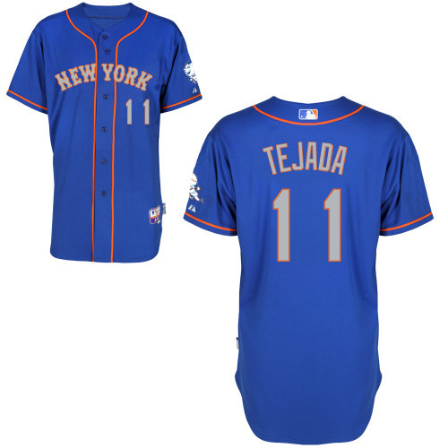 #11 Ruben Tejada Light Blue MLB Jersey-New York Mets Stitched Cool Base Baseball Jersey