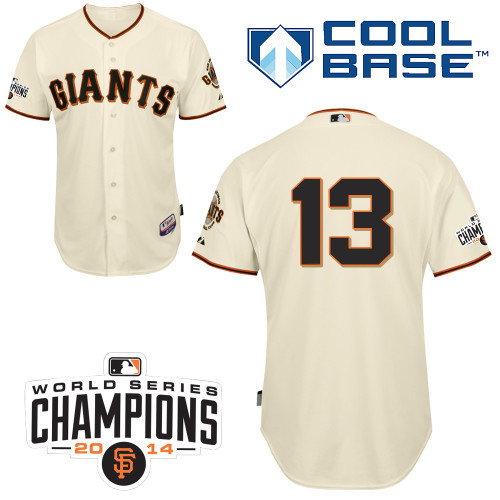 #13 Joaquin Arias Cream MLB Jersey-San Francisco Giants Stitched Cool Base Baseball Jersey