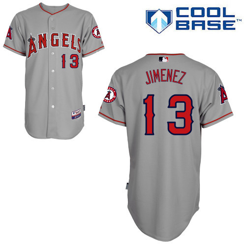 #13 Luis Jimenez Gray MLB Jersey-Los Angeles Angels Of Anaheim Stitched Cool Base Baseball Jersey