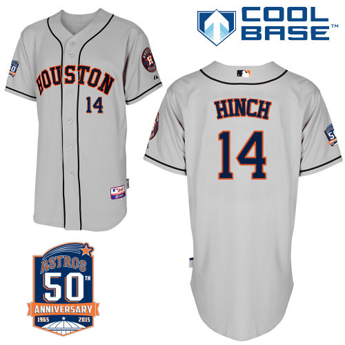 #14 AJ Hinch Gray MLB Jersey-Houston Astros Stitched Cool Base Baseball Jersey