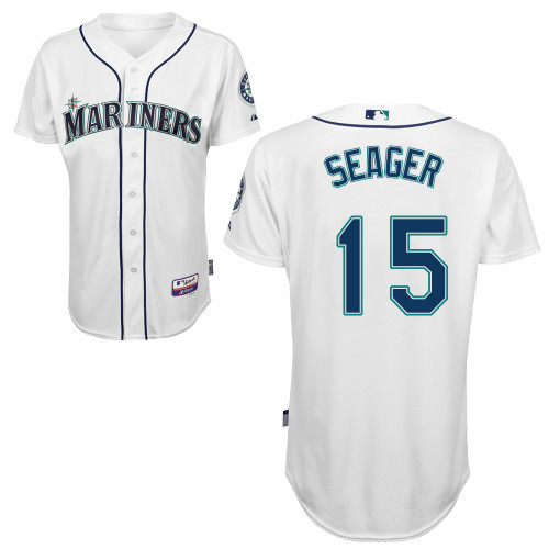 #15 Kyle Seager White MLB Jersey-Seattle Mariners Stitched Cool Base Baseball Jersey