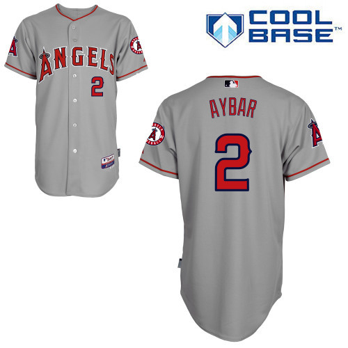 #2 Erick Aybar Gray MLB Jersey-Los Angeles Angels Of Anaheim Stitched Cool Base Baseball Jersey