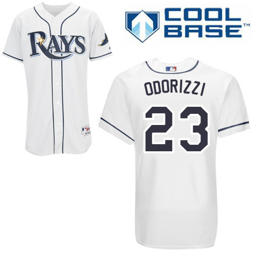 #23 Jake Odorizzi White MLB Jersey-Tampa Bay Rays Stitched Cool Base Baseball Jersey