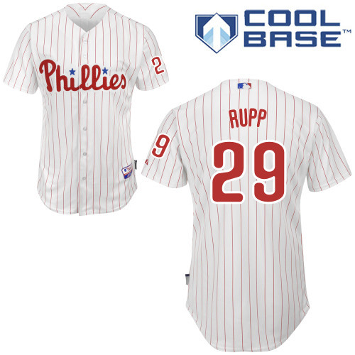 #29 Cameron Rupp White Pinstripe MLB Jersey-Philadelphia Phillies Stitched Cool Base Baseball Jersey