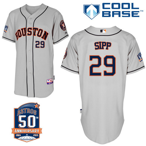#29 Tony Sipp Gray MLB Jersey-Houston Astros Stitched Cool Base Baseball Jersey