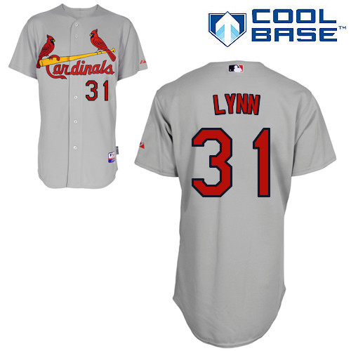 #31 Lance Lynn Gray MLB Jersey-St. Louis Cardinals Stitched Cool Base Baseball Jersey