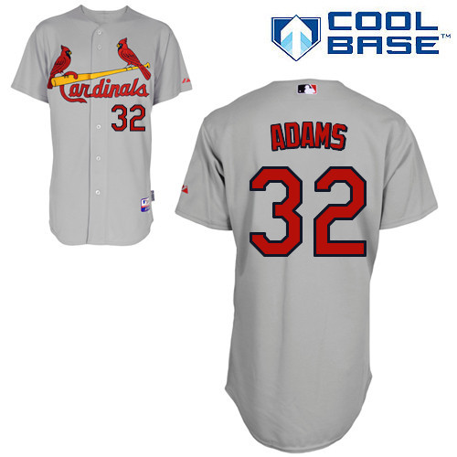 #32 Matt Adanms Gray MLB Jersey-St. Louis Cardinals Stitched Cool Base Baseball Jersey