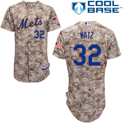 #32 Steven Matz Camo MLB Jersey-New York Mets Stitched Player Baseball Jersey