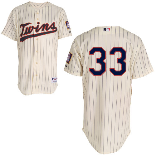 #33 Tommy Milone Cream Pinstripe MLB Jersey-Minnesota Twins Stitched Player Baseball Jersey