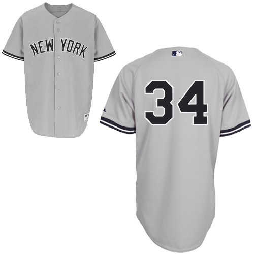 #34 Brian Mccann Gray MLB Jersey-New York Yankees Stitched Player Baseball Jersey