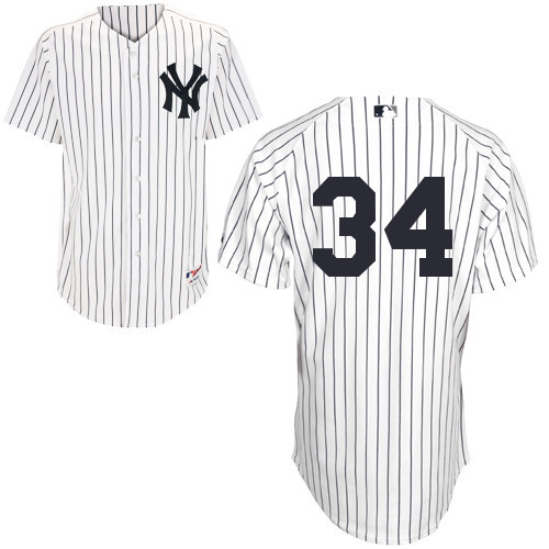 #34 Brian Mccann White Pinstripe MLB Jersey-New York Yankees Stitched Player Baseball Jersey