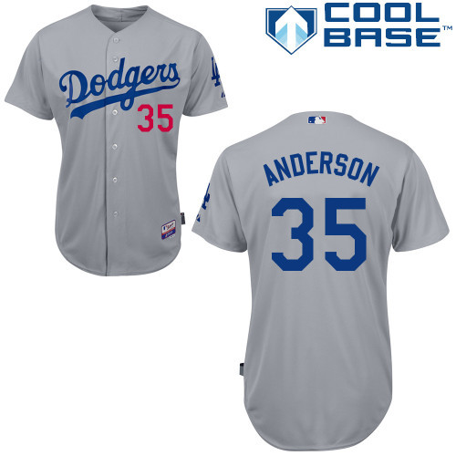 #35 Brett Anderson Gray MLB Jersey-Los Angeles Dodgers Stitched Cool Base Baseball Jersey
