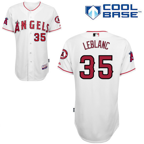 #35 Wade Leblanc White MLB Jersey-Los Angeles Angels Of Anaheim Stitched Cool Base Baseball Jersey